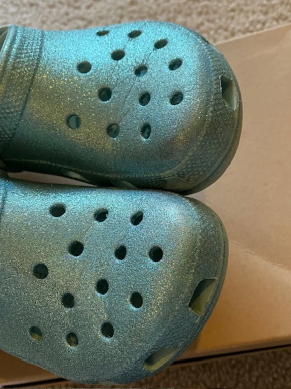 Crocs Glitter Classic Clog Size US J 3